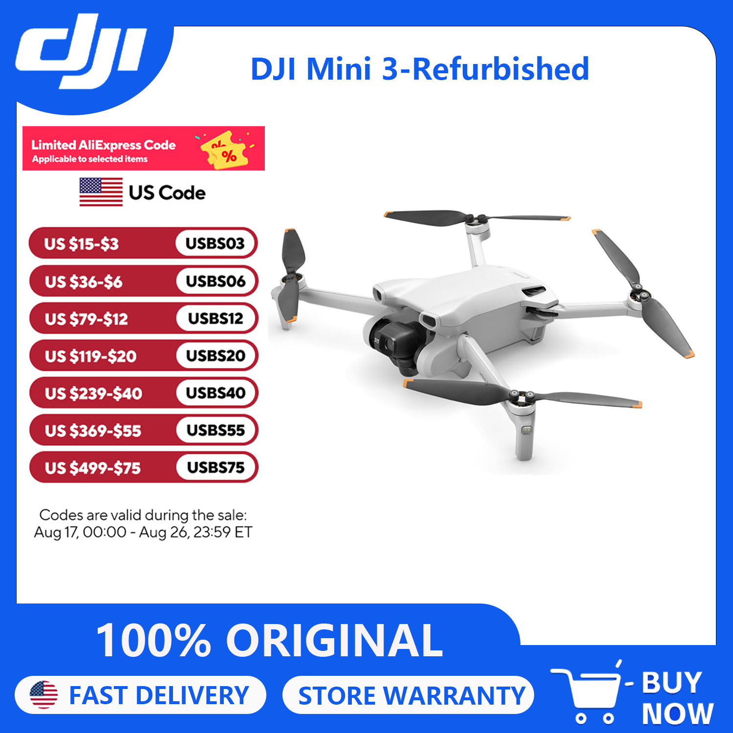 Refurbish DJI Mini 3 Drones wi - đánh giá và giá Drone Gimbal 3 Axis
